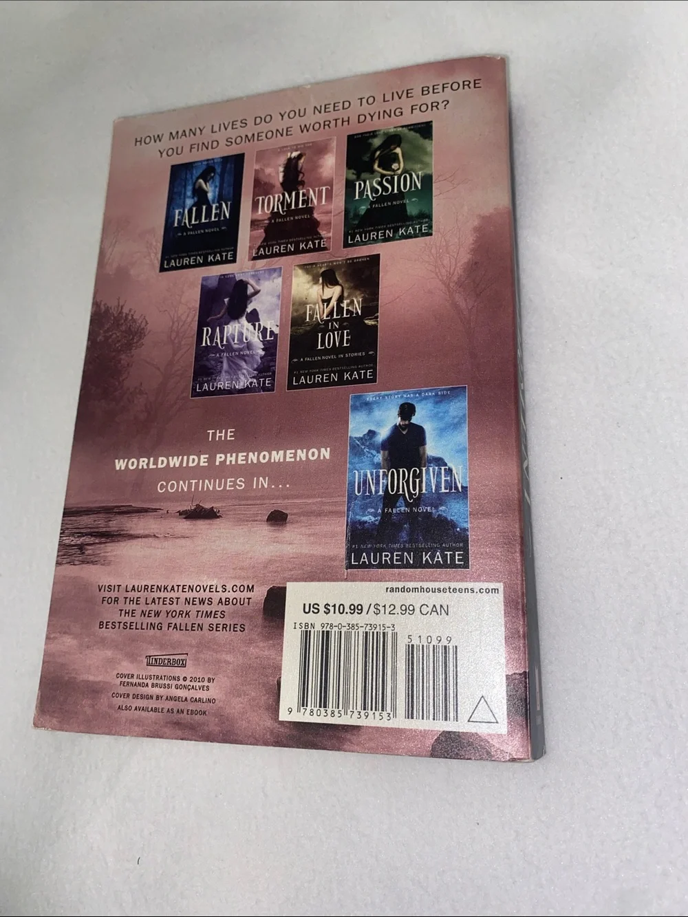 Torment by Lauren Kate - Pink Novel Cover